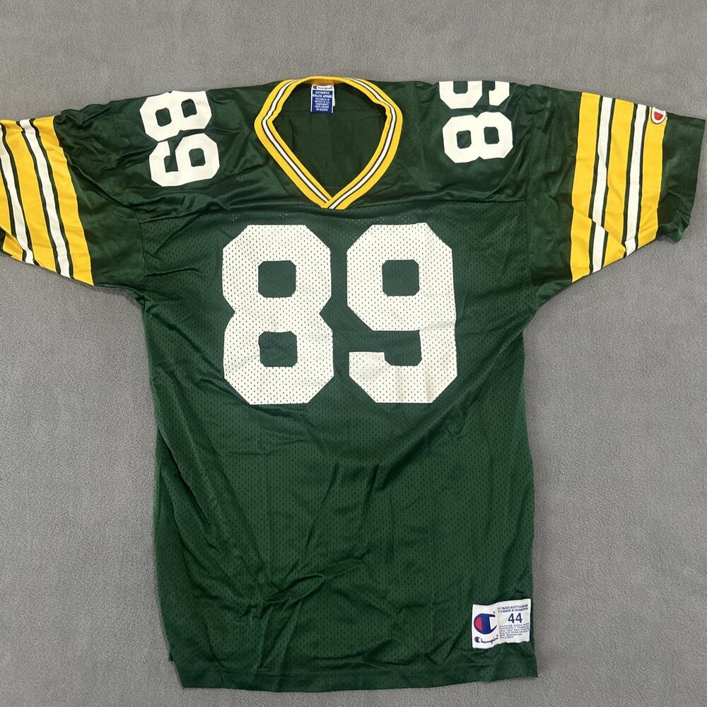 Vintage 1990's Mark Chmura Green Bay Packers #89 Champion Jersey Size 44 S